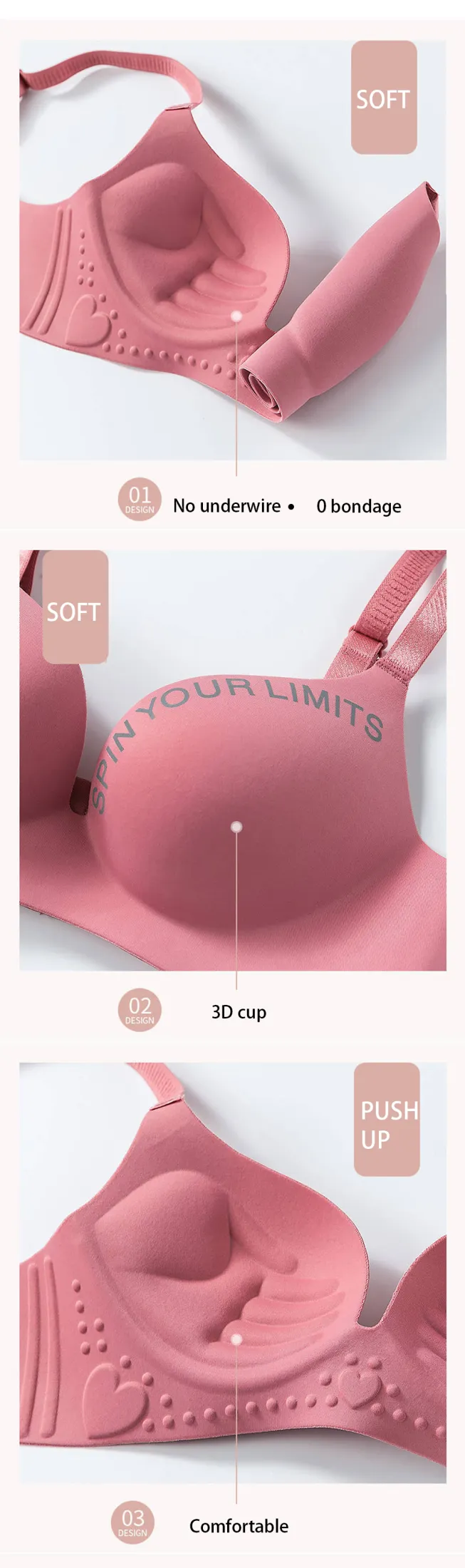 Buy Solid color Seamless Wire Free Bra at Lowest Price in Pakistan