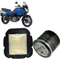 ตัวกรองอากาศมอเตอร์ไซค์ทั่วไปและไส้กรองน้ำมันสำหรับ Kawasaki KLV1000 04-06 DL650 V-Strom 2004-2021 DL1000 V-Strom 2002-2010