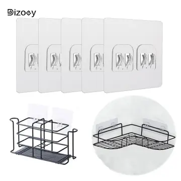 2pcs Shower Caddy Adhesive Replacement, Shower Rack Stickers, Shower Shelf  Adhesive Strips, Transparent Strong Sticker Hooks For Bathroom Shower Caddy