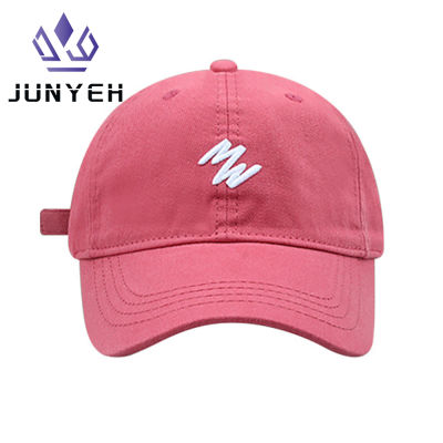 หมวกเบสบอลคุณภาพสูงเรียบง่ายหมวกสีชมพูสำหรับผู้หญิงสาวแฟชั่นหมวกนักเรียนผู้ชายต้นฉบับ