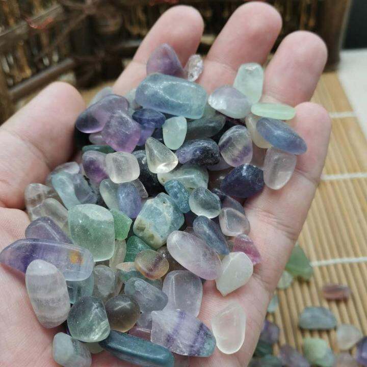 กรวดธรรมชาติคุณภาพ-fluorite-fluorite-คริสตัลหิน-purify-degaussing-หิน-rubble-aquarium-adorned-energy