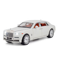 Luxury 120 Rolls Royce Phantom Alloy Car Model with engine sound And Pull Back Toy Car 6Open Doors Collection Display Kids Gift