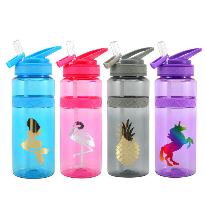 Cute Water Bottle for School Kids Girls, BPA FREE Tritan & Leak Proof &  Easy Clean & Carry Handle, 23oz/ 680ml - Unicorn