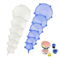 6Pcs/Set Kitchen Silicone Stretch Reusable Food Saver Covers