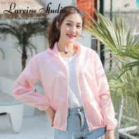 LAREINE ชุดเสื้อคลุมกันแดดฮู้ดสำหรับผู้หญิง,สีทึบใหม่บางเฉียบระบายอากาศได้น้ำแข็งแห้งเร็ว