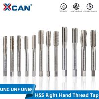 XCAN 1pc UNC UNF UNEF HSS Machine Plug Tap Straight Flute Screw Tap Right Hand Thread Tap Drill Hand Tools Handtool parts Accessories