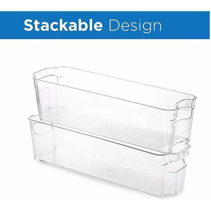 clear Ref organizer storage stackable / wide bin ref organizer per