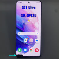 สายที่มีข้อบกพร่องและจุดยืน LCD ของแท้สำหรับ Samsung Galaxy S21 G998F แอลซีดี5G G998F/DS แสดงหน้าจอสัมผัสดิจิไทเซอร์จอแสดงผล S21U
