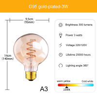 ZhongLouL สำหรับ E27พอร์ตสกรูหลอดไฟ LED หรี่แสงได้แบบย้อนยุคไส้หลอดทังสเตนเลียนแบบ ST64หลอดไส้ตกแต่งโคมระย้า