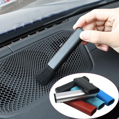 1 Pcs Car Retractable Cleaning Brush Air Conditioner Computer Cleaning Brush Telescopic Keyboard Plastic Handle Wool Small Brush