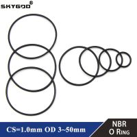 【hot】卍  50Pcs NBR O Gasket Thickness 1mm 3 80mm Nitrile Butadiene Rubber Spacer Resistance Washer Round