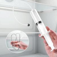 ✾❈∋ 5PCS 1.5M Drain Hole Kit Refrigerator Drain Clean Brush Wash Brush Suction Syringe Hose Fridge Cleaner Stick Dredge Tool