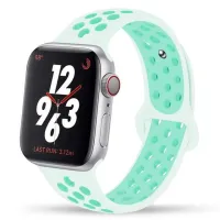 สายซิลิโคนสำหรับสายคาด Apple Watch 44มม. 40มม. 42มม. 38มม. 45มม. 41มม. 3 4 5 Se 6สายนาฬิกาข้อมือ Correa Watch 7