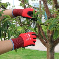 Repair Gloves Men Nitrile Coated Garden Against Cuts and Dirt Breathable Stretchable