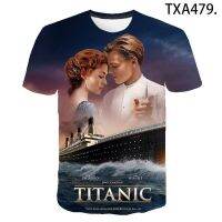 2023 NEW2022ใหม่ฤดูร้อน TITANIC 3D พิมพ์เสื้อยืดเด็กสาวเด็กแฟชั่น streetwear ผู้ชายผู้หญิงเด็กสบายๆเย็น Tops TEE