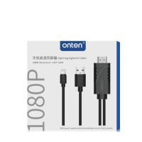 ONTEN Lightning to เอชดีเอ็มไอ Cable 7522A Black สายแปลง IOS เป็น เอชดีเอ็มไอ ต่อเข้าทีวีหรือจอมอนิเตอร์ (ของแท้)