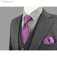 ◕ Purple Dots Mens Neckties Set Silk Extra Long Bow Tie Pre-Tied Boys Necktie Tie for Kids