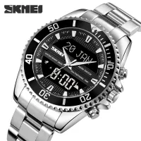 SKMEI ยอดนิยมแบรนด์หรูแฟชั่นผู้ชายนาฬิกาสปอร์ตผู้ชายกันน้ำจอแสดงผลแบบ Dual โครโนกราฟนาฬิกาดิจิตอลนาฬิกา