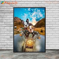 Vintage Custom Dog Canvas Art - Middle Ages Style Pet Poster - Unframed Wall Decor For Living Room