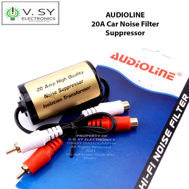 Audioline 15A / 20A Car RCA Audio Noise Static Filter Ground Loop
