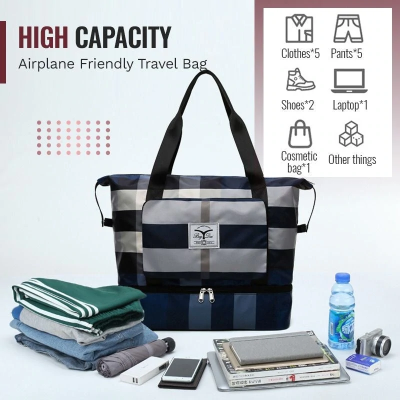 Large Capacity Folding Travel Bag WomanTravel Bags Large Capacity Hand Luggage Tote Duffel Set For Lady &amp; Men Dropshipping 2022