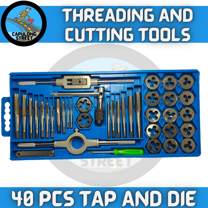 Home Motor Tools Supply 40 Pcs Tap And Die Set Alloy Cutting Tools Threading Tools Taps And Dies