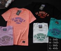 เสื้้อยืดสีหวาน งานปัก-งานป้าย CC-OO NO.48  ( S M L XL ) ผ้า Cotton 100%  แพทเทิร์นทรงตรงสวมใส่ได้ทั้งชาย/หญิง