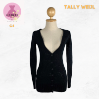 TALLY WEiJL cardigan size xxs เสื้อคลุมไหมพรมแขนยาว สีดำ