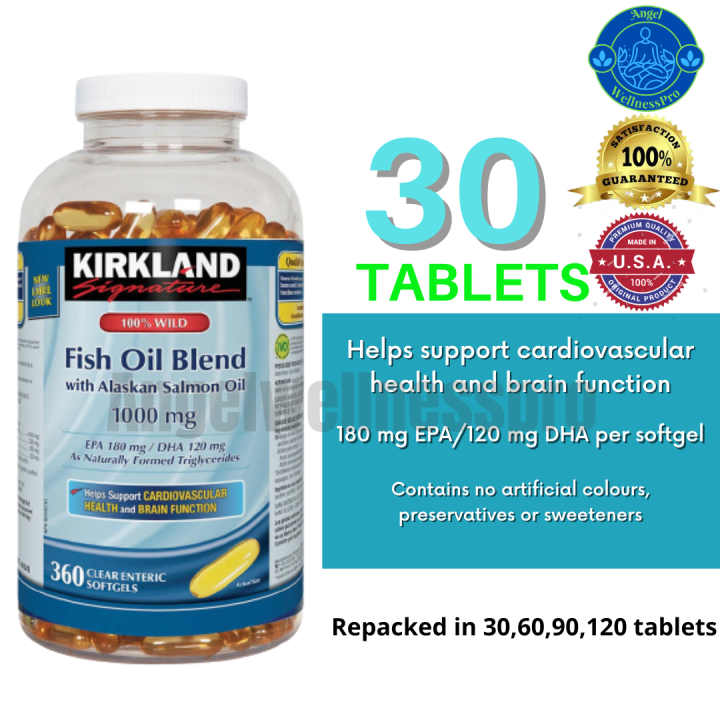 Kirkland Signature Wild Fish Oil Blend with Wild Alaskan Salmon Oil 180