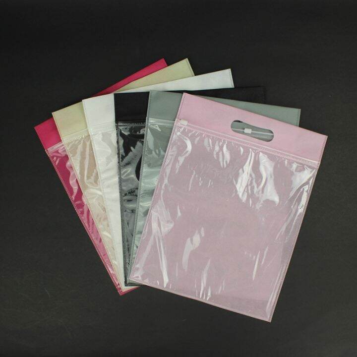 20-pcs-non-woven-fabrics-t-shirt-pouch-reclosable-clear-plastic-ziplock-gift-garment-clothes-packaging-bags-travel-storage-bag