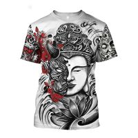 Summer 3D Mens T-Shirt Samurai Print Anime Harajuku T-Shirt Loose O-Neck Short Sleeve Surprise Style Street Men Clothing Tops