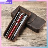 YESMILE ประเภทลิ้นชักลิ้นชัก เคสปากกาหนังแท้ สร้างสรรค์และสร้างสรรค์ 3ช่อง ถาดใส่ดินสอ ของขวัญสำหรับเด็ก กล่องเก็บปากกา อุปกรณ์การเรียนสำนักงาน