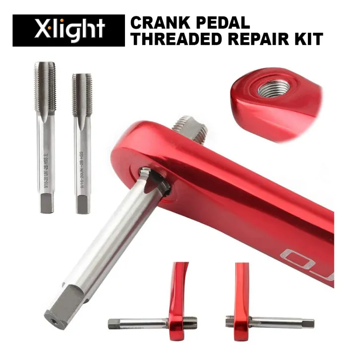 rethread pedal crank
