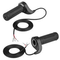 ZZOOI Universal Motorcycle Black Accelerator Electric Scooter Twist Speed Throttle Grip with 3 Wires Grip