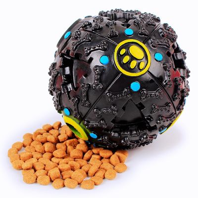 Pet Dog Ball Toy Spill Slow Food Balls Dog Squeak Interactive Toys Pet Dog Training Chewing Toys Tooth Cleaning Indestructible Toys