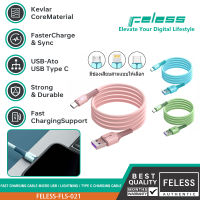 Feless สายชาร์จเร็ว Micro USB/Lightning/Type C สายชาร์จไอโฟน ของแท้ ซิงค์ข้อมูลอย่างเสถียร สำหรับ ไอโฟน14ProMax/14pro/14Plus/14 SAMSUNG VIVO oppo Realme Huawei Xiaomi J3 J5 A83 P8 P30 S8 S4