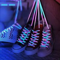 Mens and womens universal shoelace trend personality 3M holographic reflective laser flat shoelace rope shoe accessories