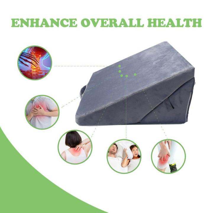 Adjustable Memory Foam Wedge Pillow Sleeping Incline Cushion Acid