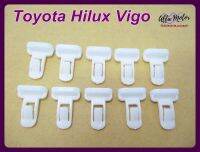 TOYOTA HILUX VIGO WHEEL LOCKING CLIP for REAR BUMPER SET (10 PCS.) "WHITE" #กิ๊บล๊อคล้อ ตัวเหลี่ยม กาบกันชนหลัง  สีขาว