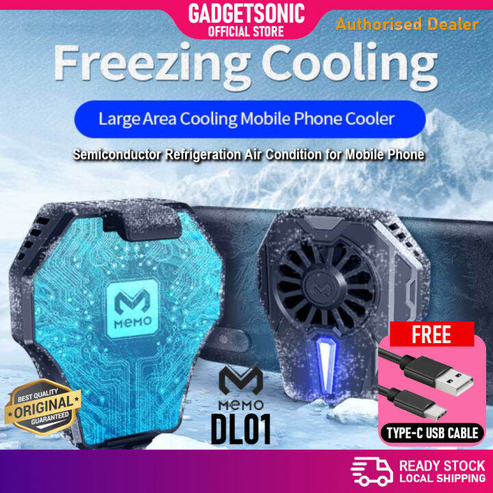 MEMO Phone Cooler DL01 Mobile Gaming Cooling Fan Aluminium Portable