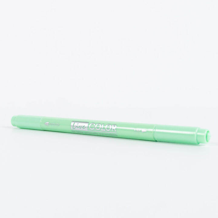 monami-live-color-19-mint-green-ปากกาสีน้ำ-ชนิด-2-หัว-สีเขียวมินต์-ของแท้