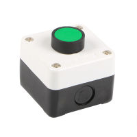 1P GREEN Sign Plastic Push Button Switch Control Box Station With Symbol 10A NO Normally Open Reset Momentary