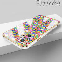 เคส Chenyyyka สำหรับ Xiaomi MI Redmi โน๊ต10 Pro Max เคสลายการ์ตูนหมีหลากสีกรอบซิลิโคนเคสมือถือดูหรูหราใหม่เคสป้องกันเลนส์กล้องกันกระแทก