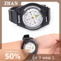 ZHAN ยุทธวิธีข้อมือเข็มทิศพิเศษสำหรับทหารกลางแจ้ง survival Watch Black BAND