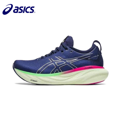 2023 Asics รองเท้าวิ่งแบบแอโรบิกเบาระบายอากาศได้เฉียบ,รองเท้าวิ่งรองรับแรงกระแทกวิ่งมาราธอน Nimbus25ใหม่