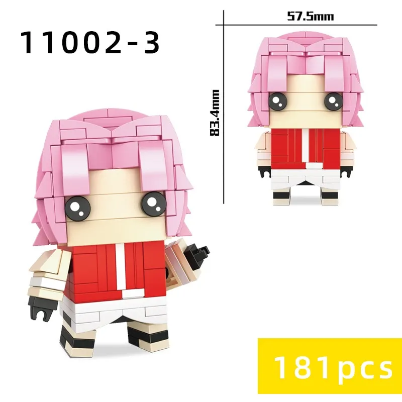 Desenhos animados naruto brickheadz figuras uzumaki sasuke kakashi