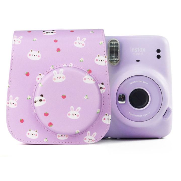 กระเป๋ากล้องสำเร็จรูปสีสันสดใสกระเป๋าหนังเคสป้องกันกล้องสะพายไหล่สำหรับ-fujifilm-instax-polaroid-mini-8-mini8-9ของขวัญ
