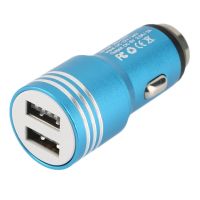 COYEN Universal 2พอร์ต2.0A อะลูมิเนียมล้วน USB ที่ชาร์จแบตในรถสำหรับโทรศัพท์มือถือใหม่ Multifunction ชาร์จไฟพาวเวอร์ซัพพลาย,ป้องกันความปลอดภัยที่ชาร์จเร็ว