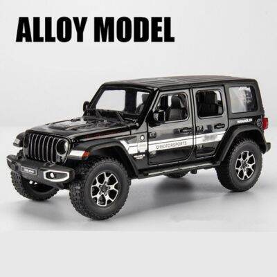 รถจี๊ป1:22 Wrangler โมเดลรถโลหะผสม Diecasts รถออฟโรดโลหะของเล่นเด็กเก็บสะสมแบบจำลอง