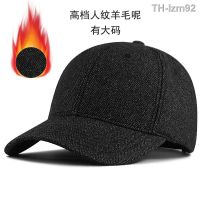 ? หมวกเบสบอลแฟชั่น Wool felt hat man winter large baseball caps big yards increased cap